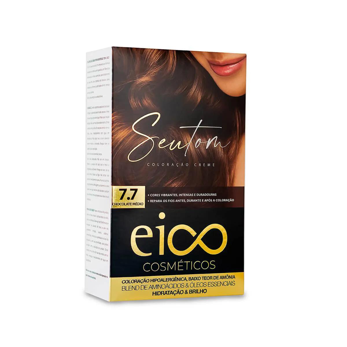 Tintura Eico Seu Tom 7.7 Chocolate Médio com 1 Unidade