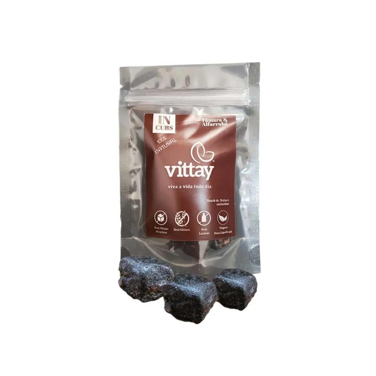 Snack de Frutas Vittay In Cubs Tâmara e Alfarroba com 45g