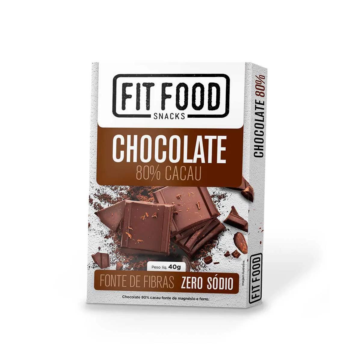 Chocolate Fit Food 80% Cacau com 40g