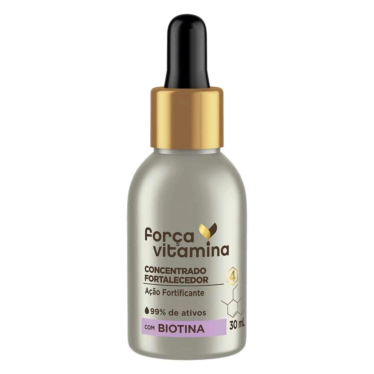 Concentrado Fortalecedor Força Vitamina com Biotina Ação Fortificante com 30ml