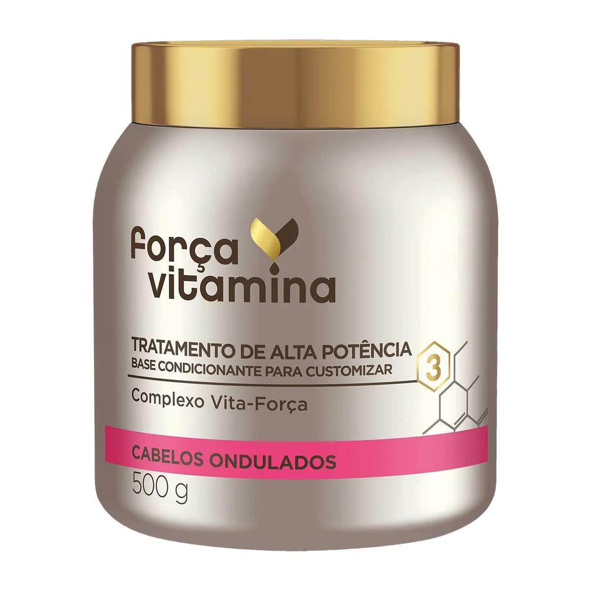 Máscara de Tratamento Força Vitamina Cabelos Ondulados com 500g