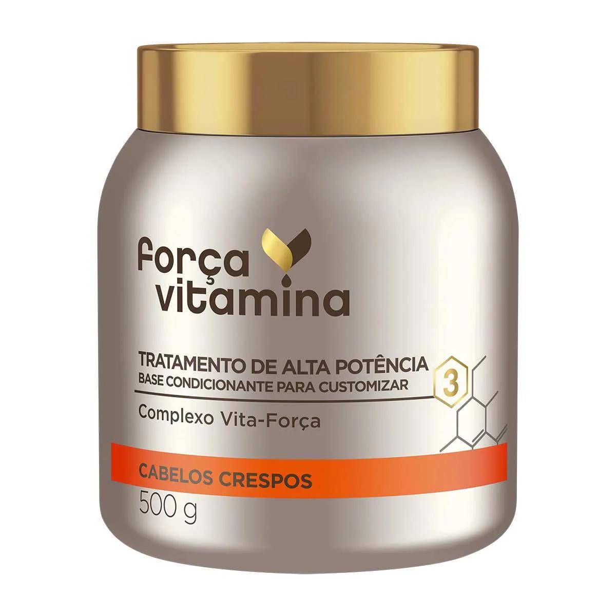Máscara de Tratamento Força Vitamina Cabelos Crespos com 500g