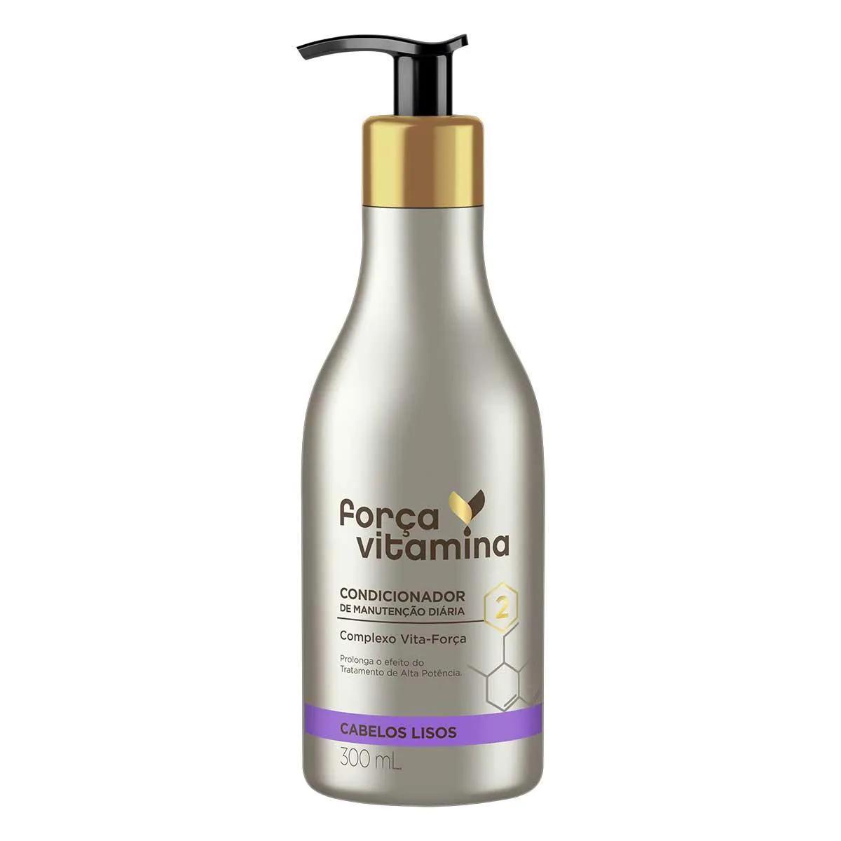 Condicionador Força Vitamina Cabelos Lisos com 300ml