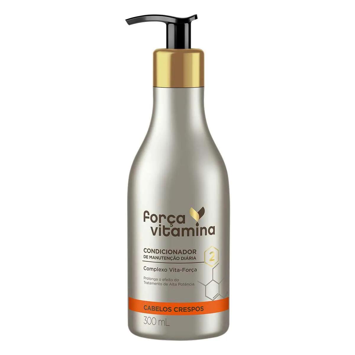 Condicionador Força Vitamina Cabelos Crespos com 300ml