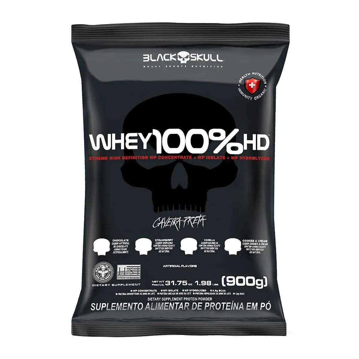 Refil Whey 100% HD Black Skull Cookies & Cream 900g