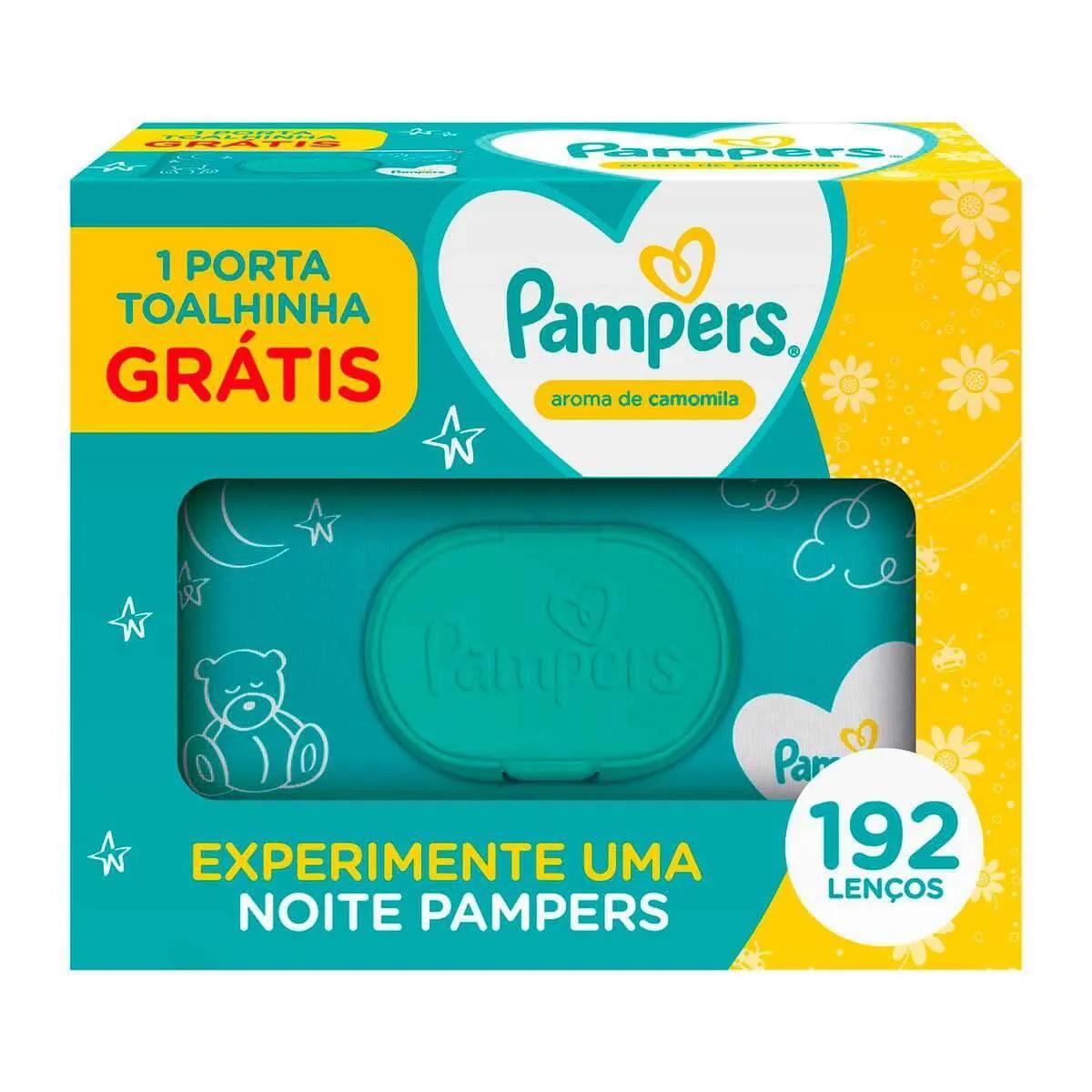 Kit Lenço Umedecidos Pampers Camomila 192 Unidades