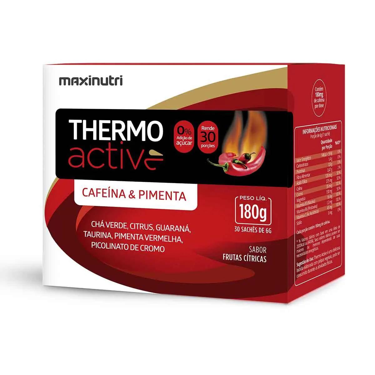 Termogênico Thermo Active Maxinutri Sabor Frutas Cítricas 30 sachês de 6g cada