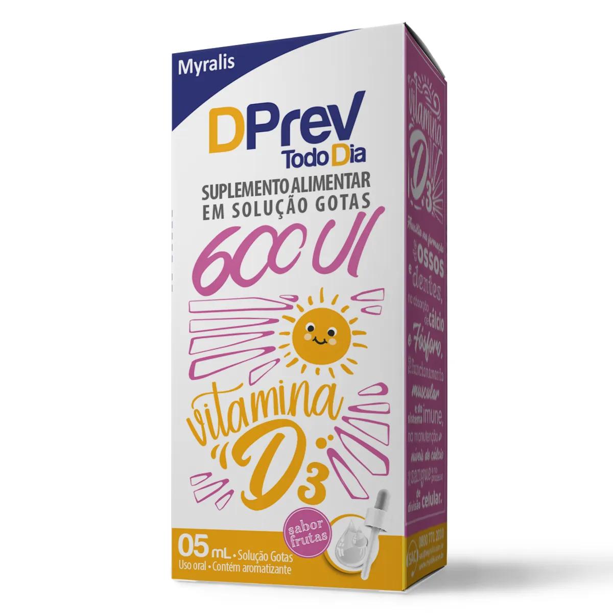 Vitamina D DPREV Todo Dia 600UI Solução Oral Gotas 5ml
