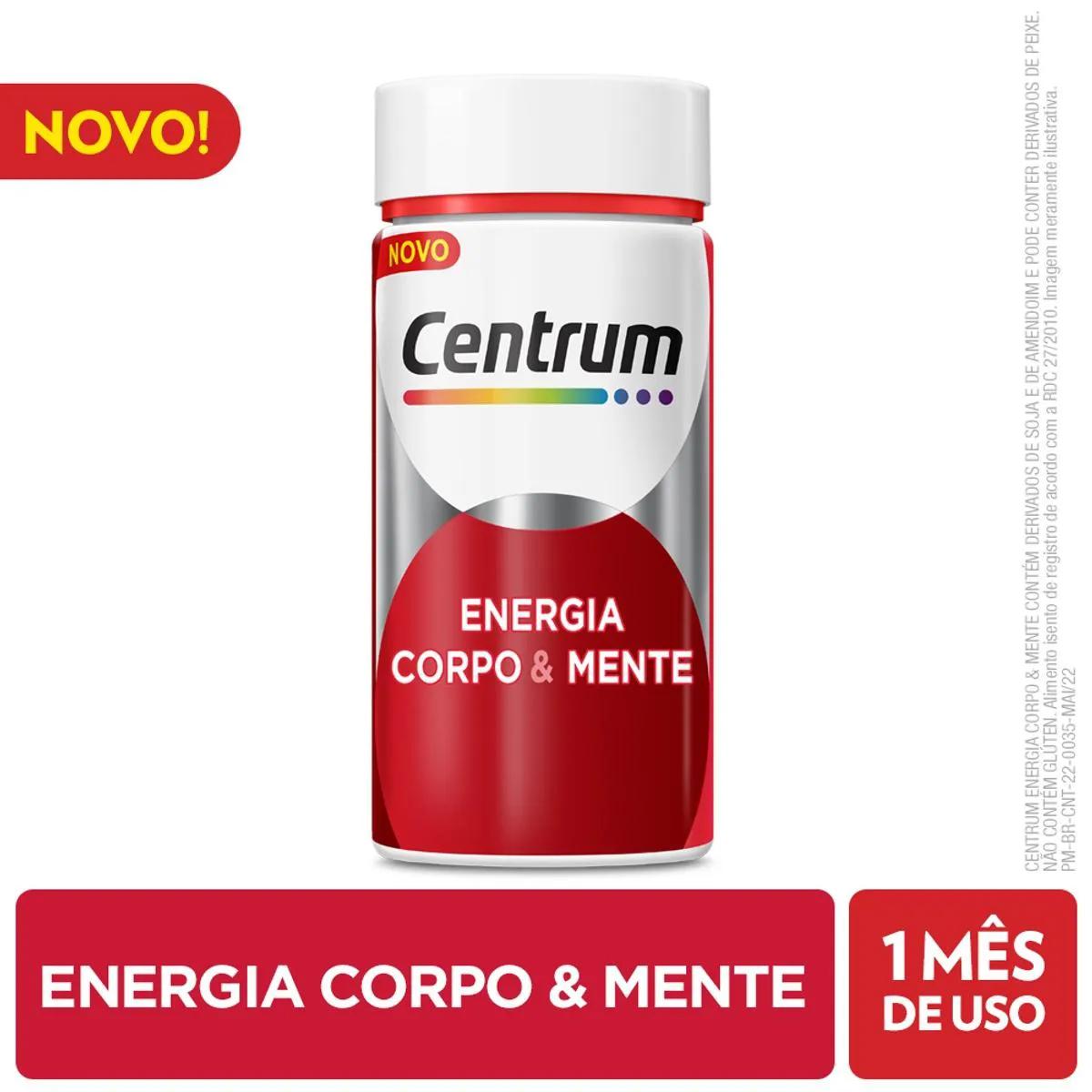 Suplemento Alimentar Centrum Energia Corpo & Mente - 60 Cápsulas
