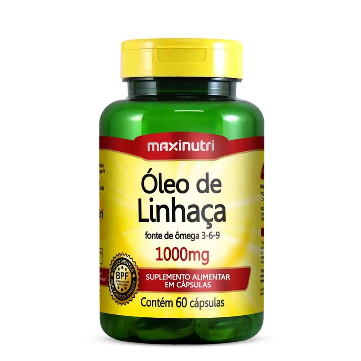 Óleo de Linhaça 1000mg Maxinutri 60 cápsulas
