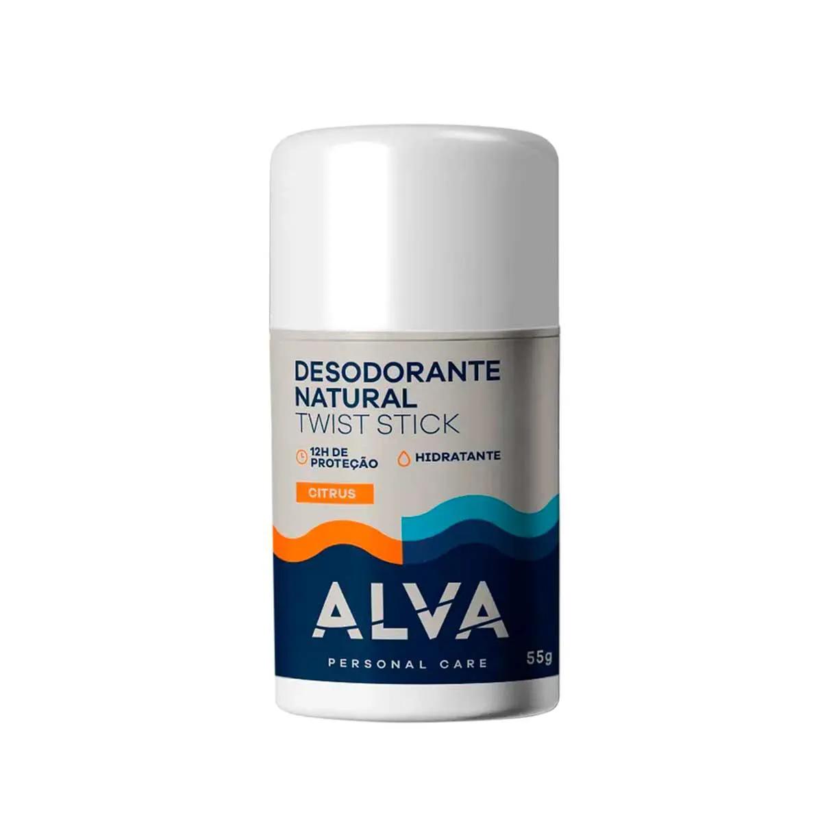 Desodorante Natural Alva Twist Stick Citrus 55g