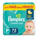 Fralda Pampers Confort Sec P 72 Unidades