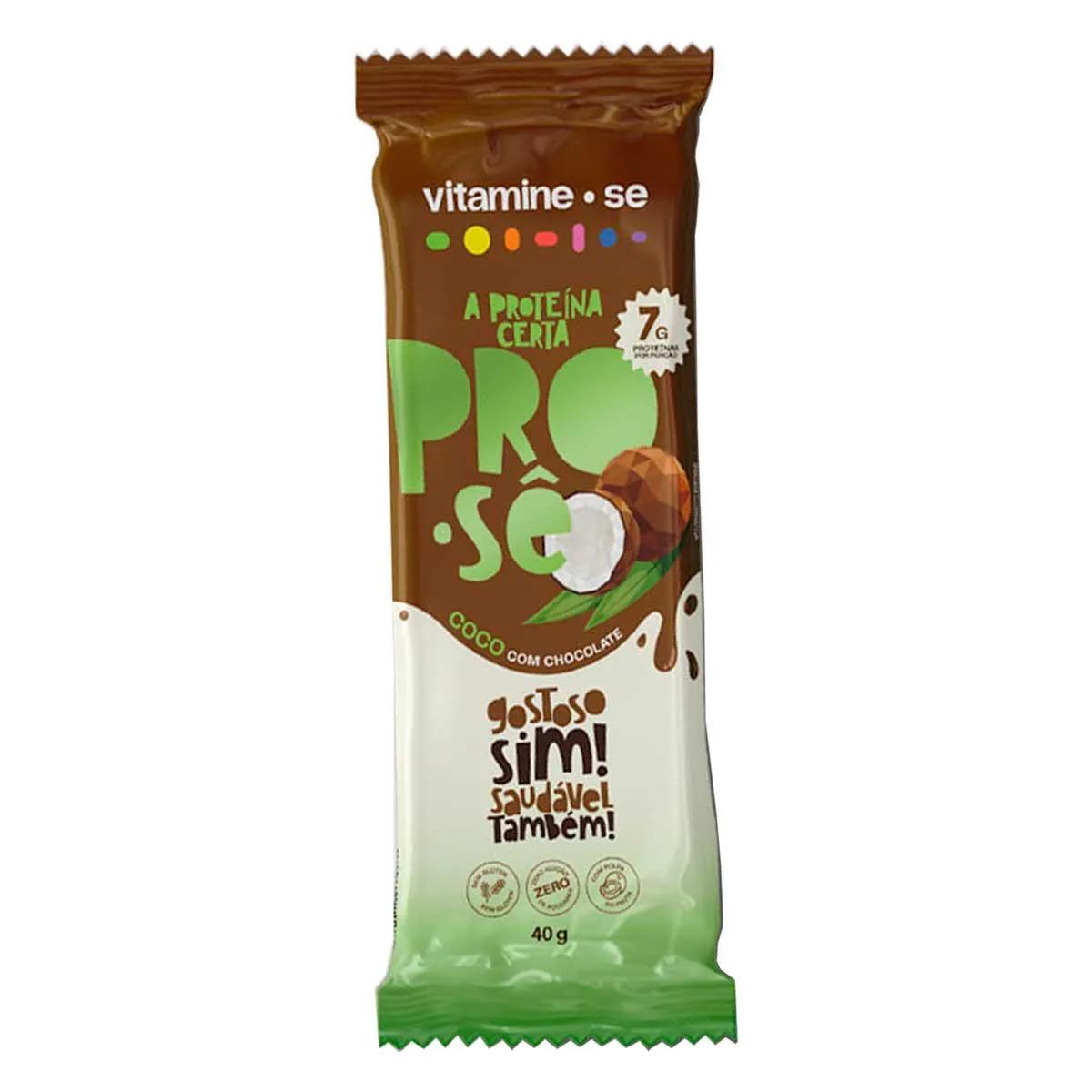 Barra de Proteína Pro-sê Coco com Chocolate Vitamine-se 40g