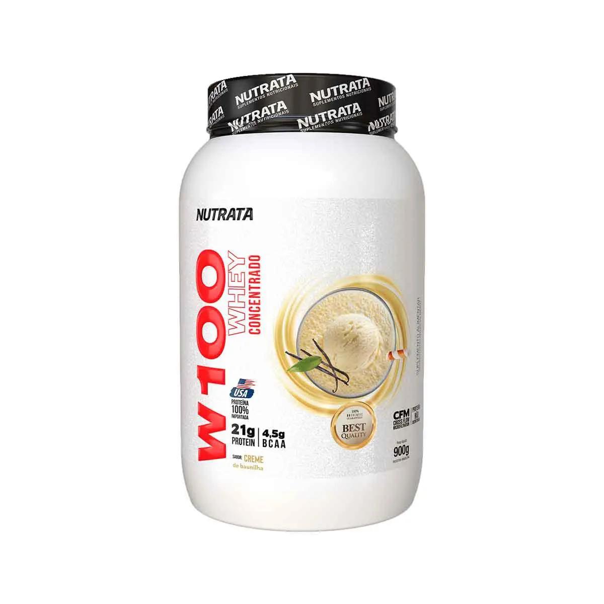 Whey Concentrado W100 Nutrata Creme de Baunilha 900g