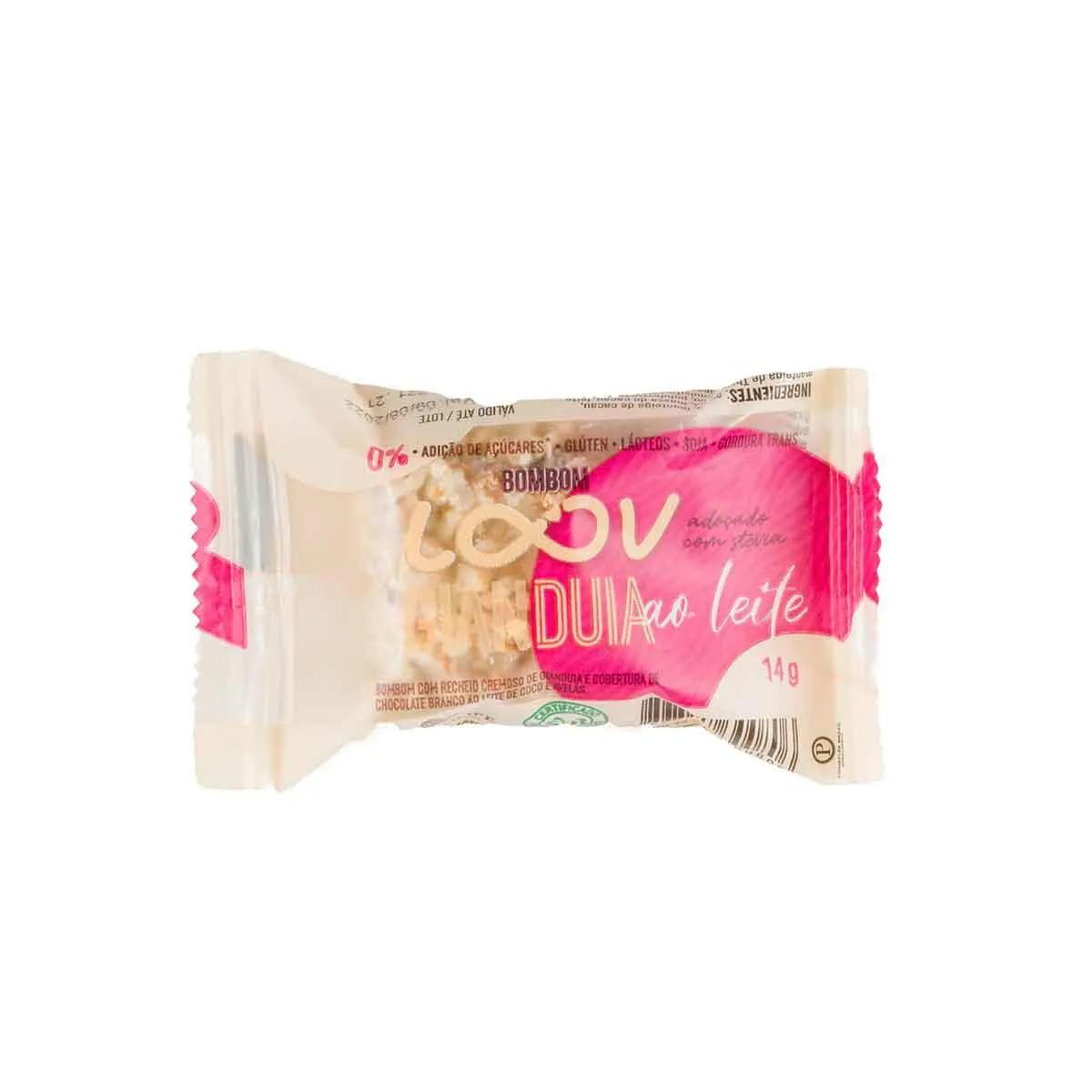 Bombom Loov Gianduia Chocolate com Avelã Zero Açúcar 14g