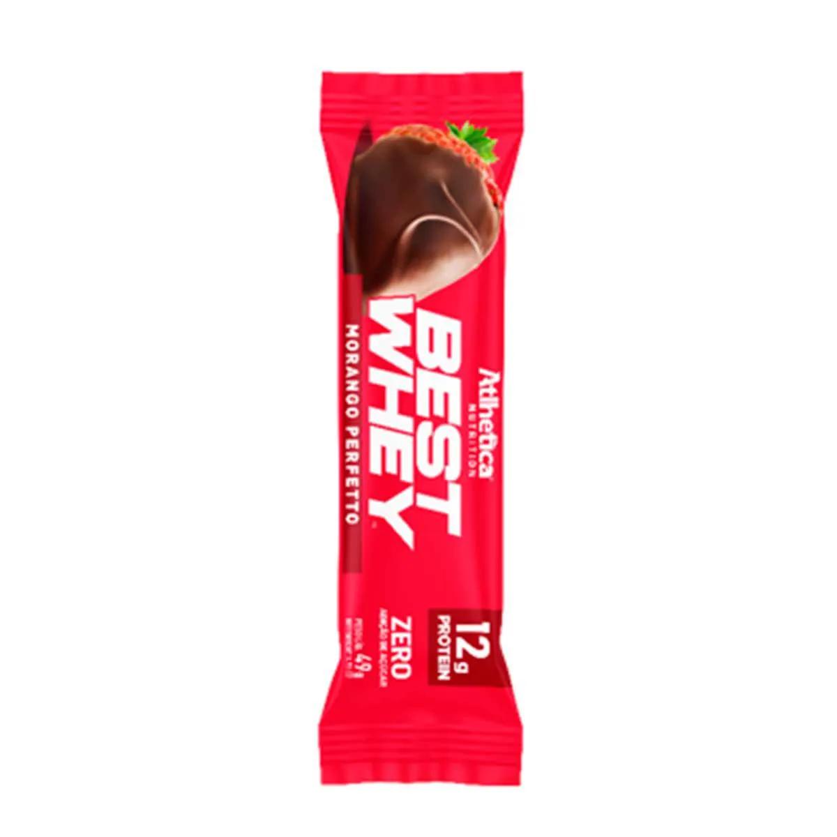 Snack Atlhetica Nutrition Best Whey Bar 12g Protein Morango Perfetto 49g