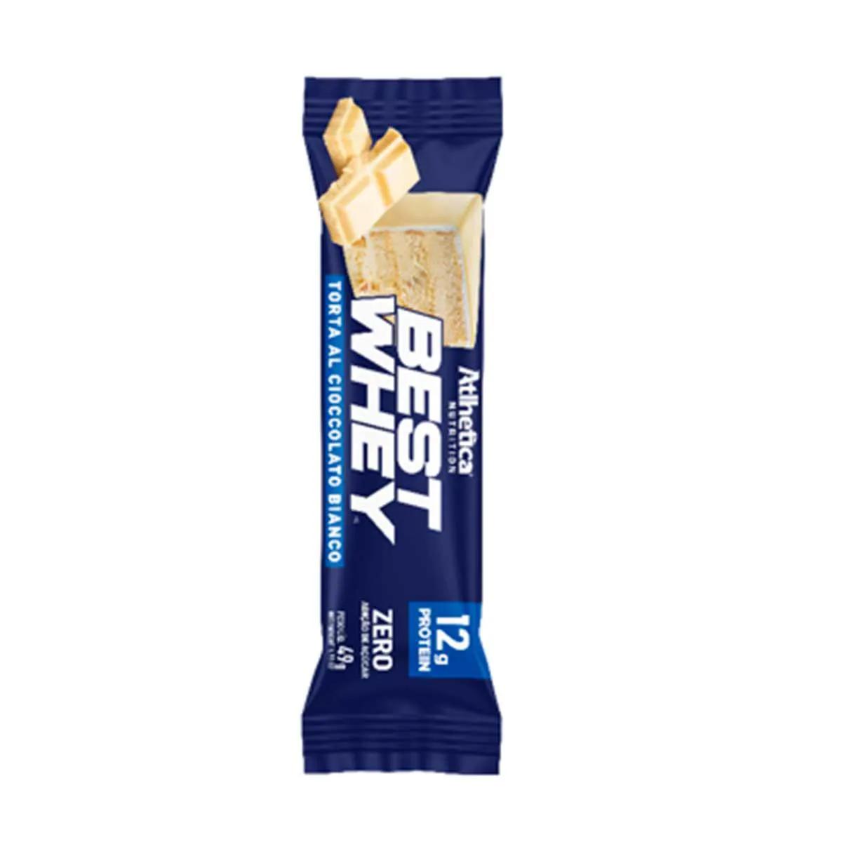 Snack Atlhetica Nutrition Best Whey Bar 12g Protein Torta Cioccolato Bianco 49g