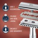 Barbeador King C. Gillette Duplo Fio + 5 Lâminas