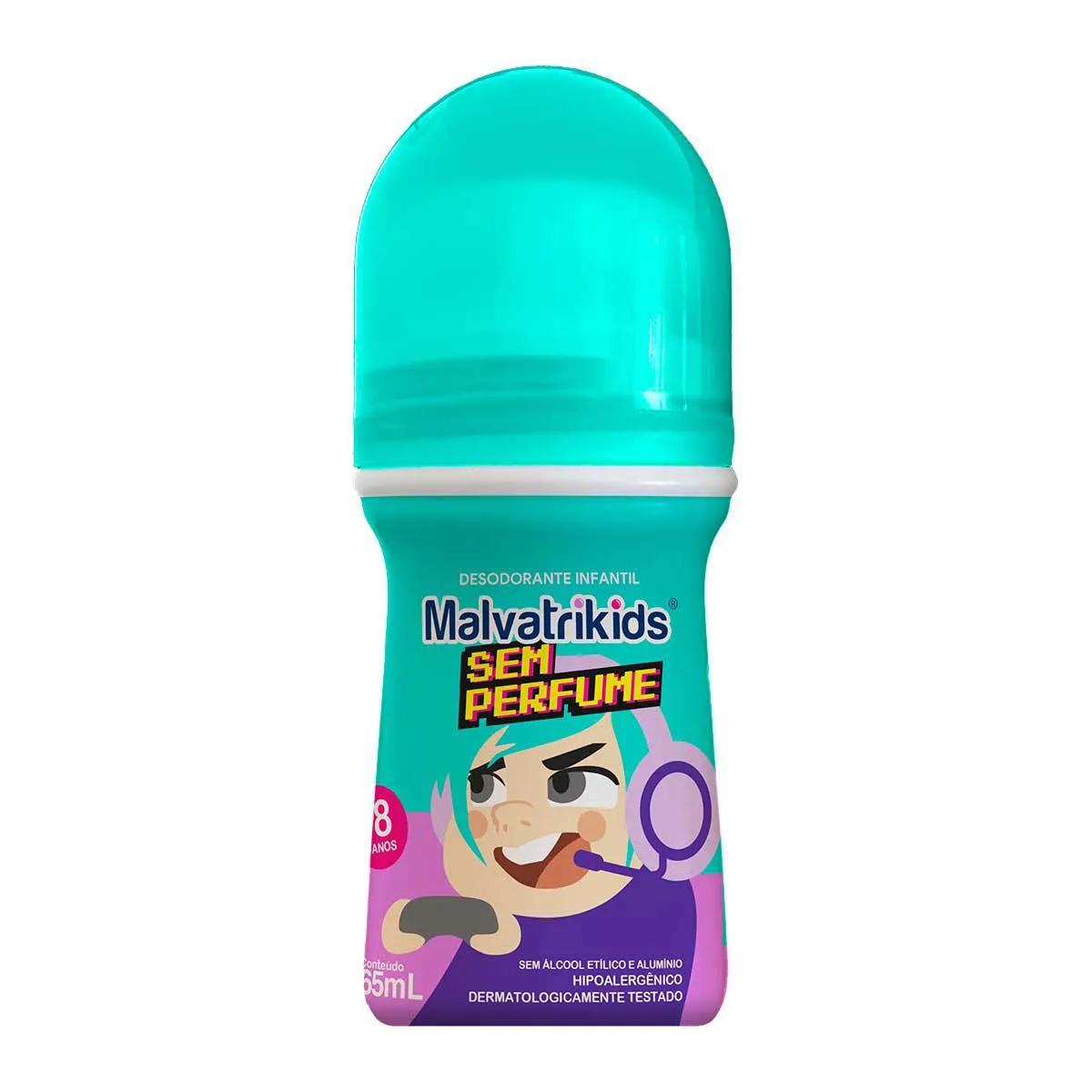 Desodorante Roll-On Infantil Malvatrikids Sem Perfume 65ml