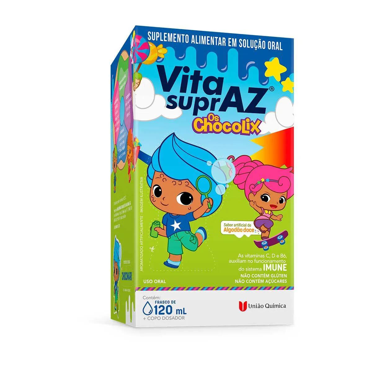 VitasuprAZ Os Chocolix Sabor Algodão Doce Frasco 120ml
