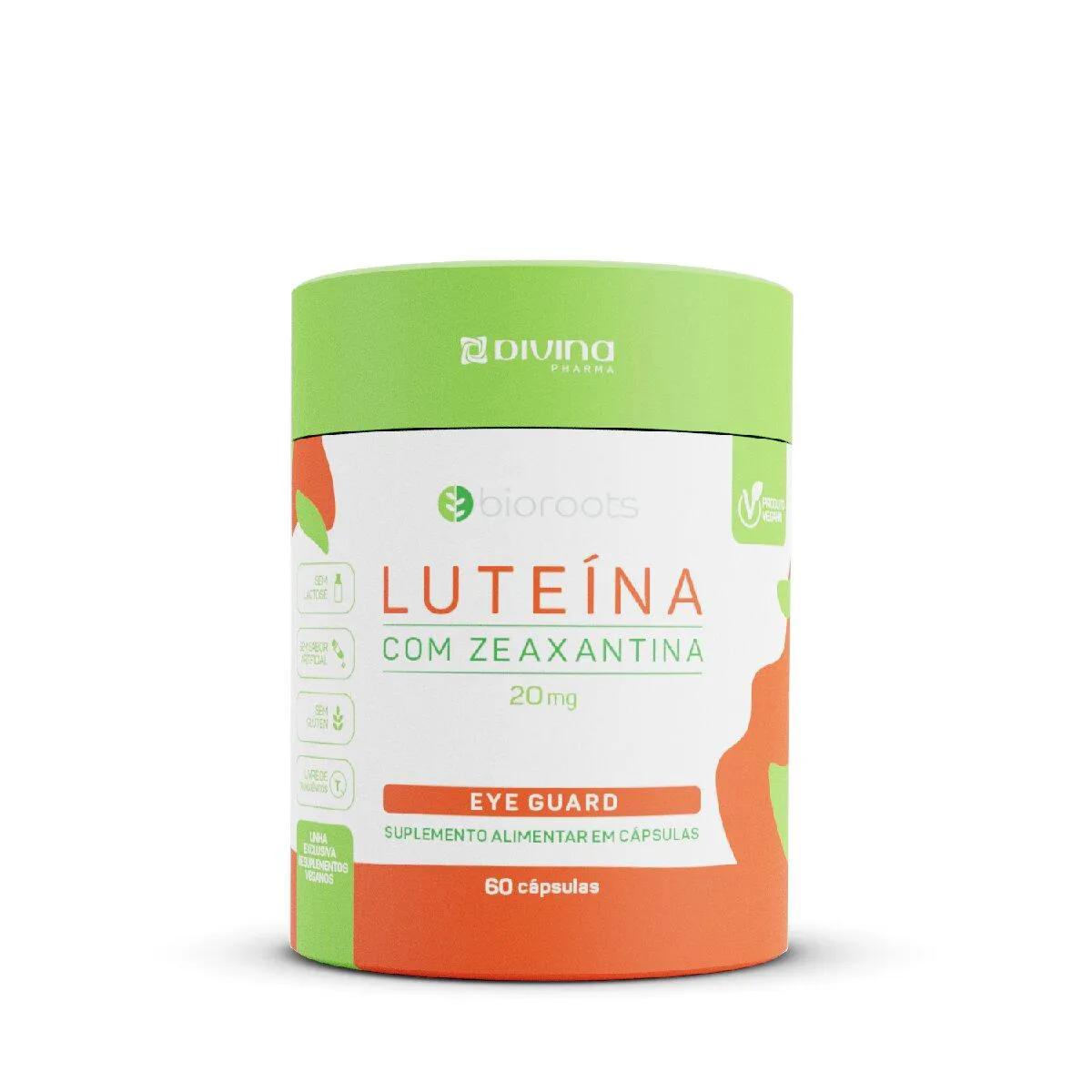 Suplemento Alimentar de Luteína 20mg Bioroots 60 Cápsulas