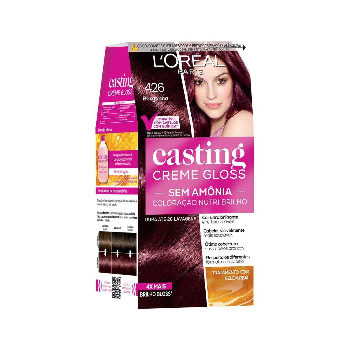 Tinta de Cabelo Casting Creme Gloss de L’Oréal Paris 426 Borgonha 246g