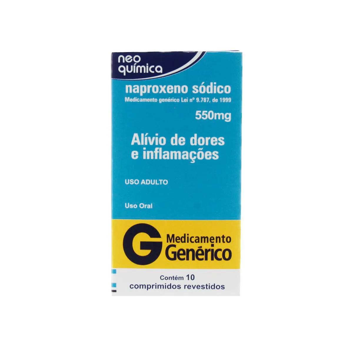 Naproxeno Sódico 550mg 10 comprimidos Neo Química Genérico