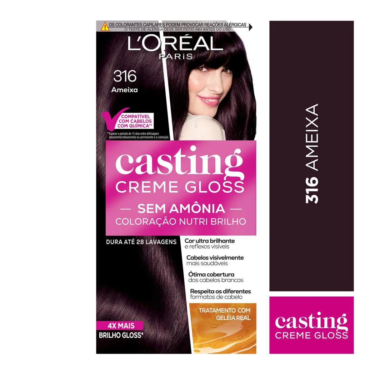 Tinta de Cabelo Casting Creme Gloss de L’Oréal Paris 316 Ameixa 246g