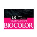 Biocolor Kit Econômico Coloração Creme 1.0 Preto Peça-Chave com 1 unidade