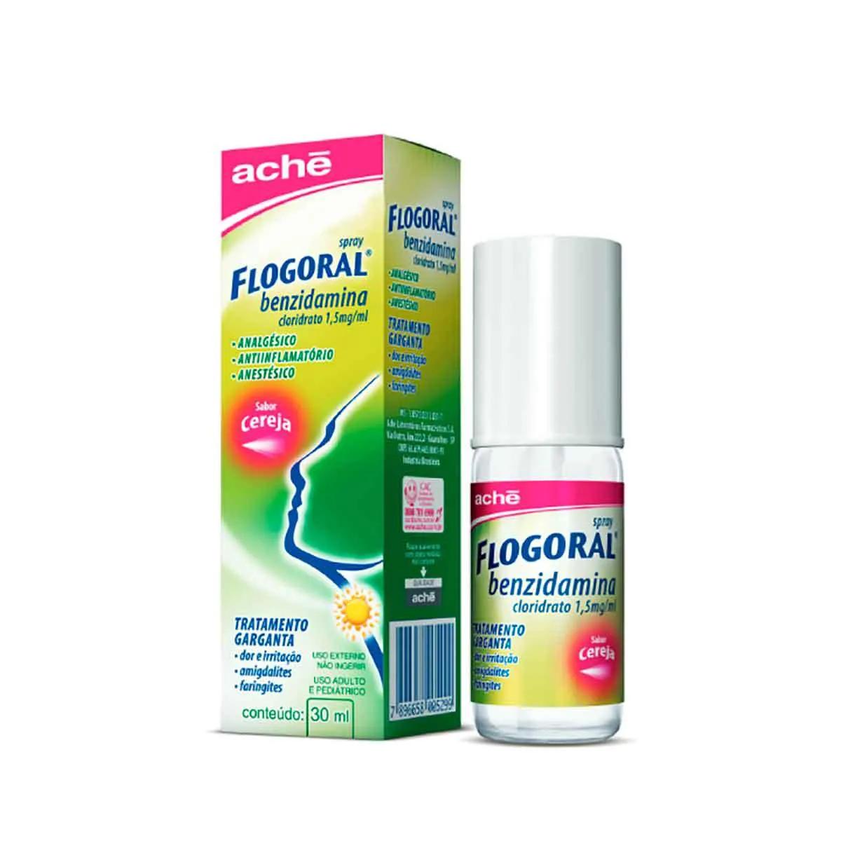 Spray para Garganta Flogoral Sabor Cereja 30ml