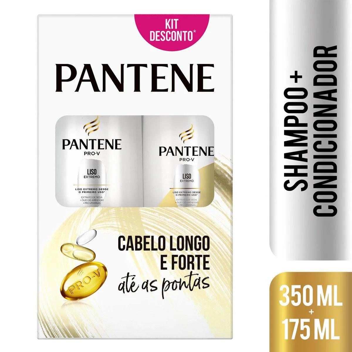 Kit Pantene Liso Extremo Shampoo com 350ml + Condicionador com 175ml