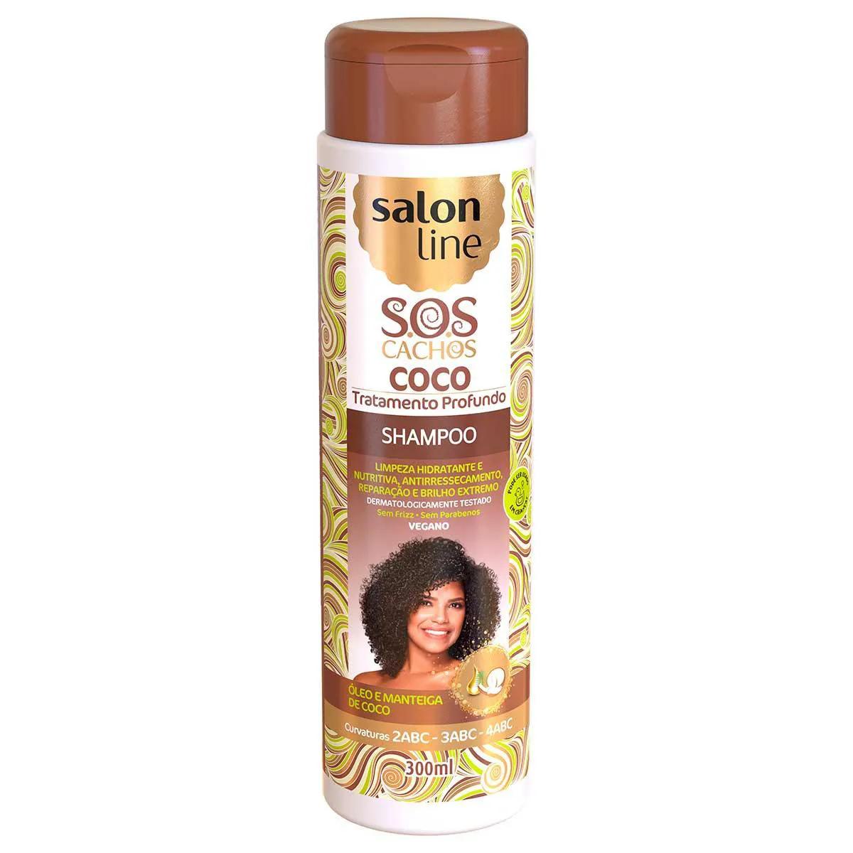 Shampoo Salon Line S.O.S. Cachos Coco Tratamento Profundo com 300ml