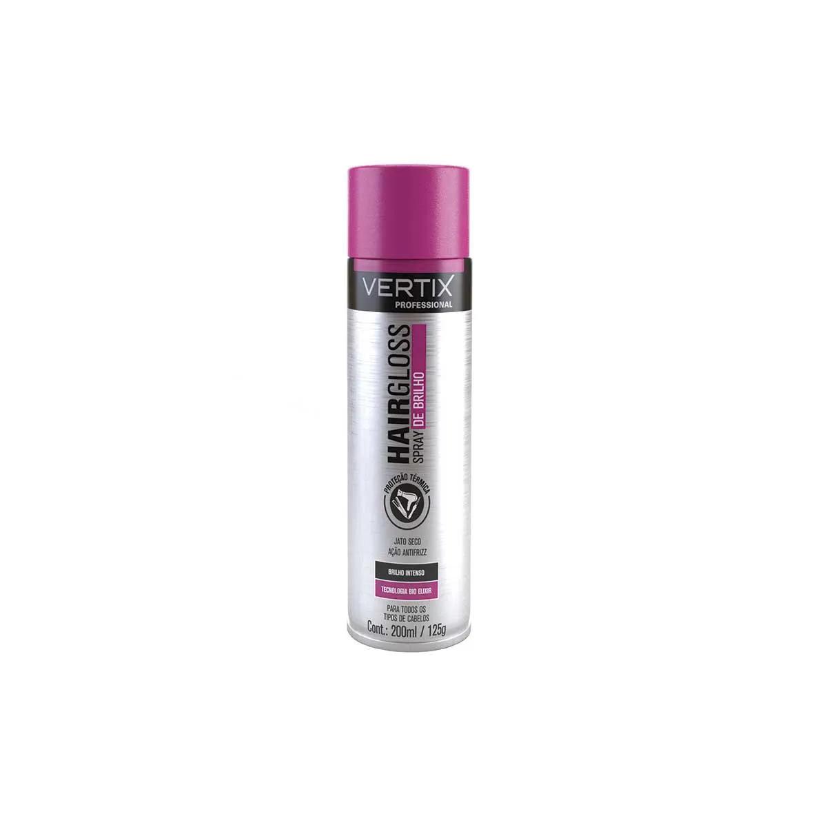 Hair Gloss Vertix Spray de Brilho com 200ml