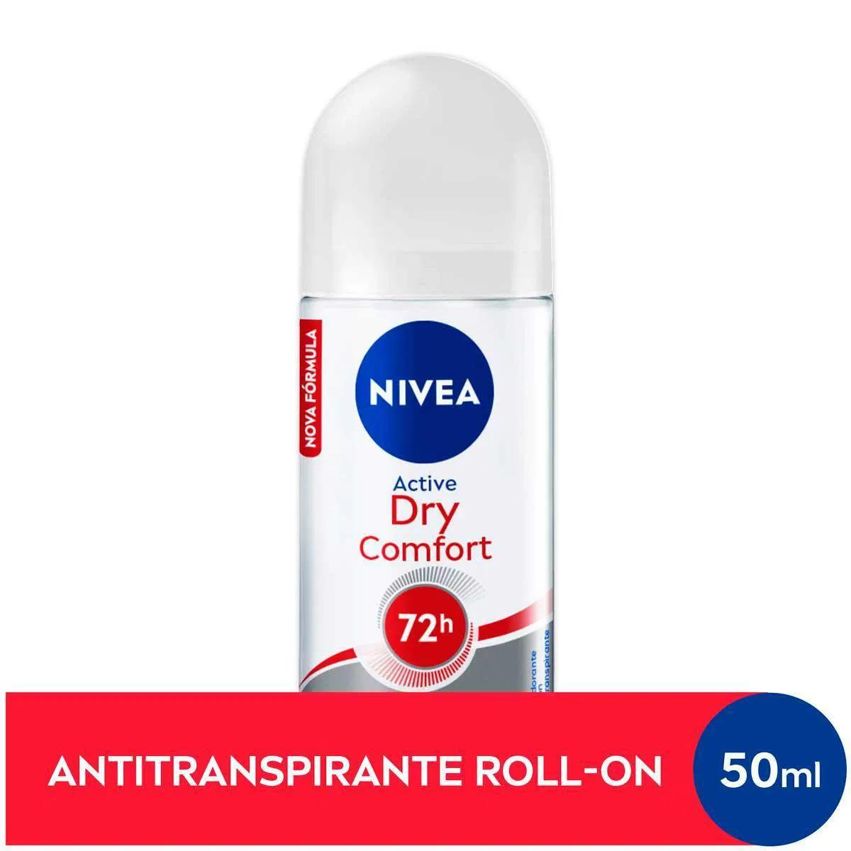 Desodorante Nivea Dry Comfort Roll On Antitranspirante com 50ml