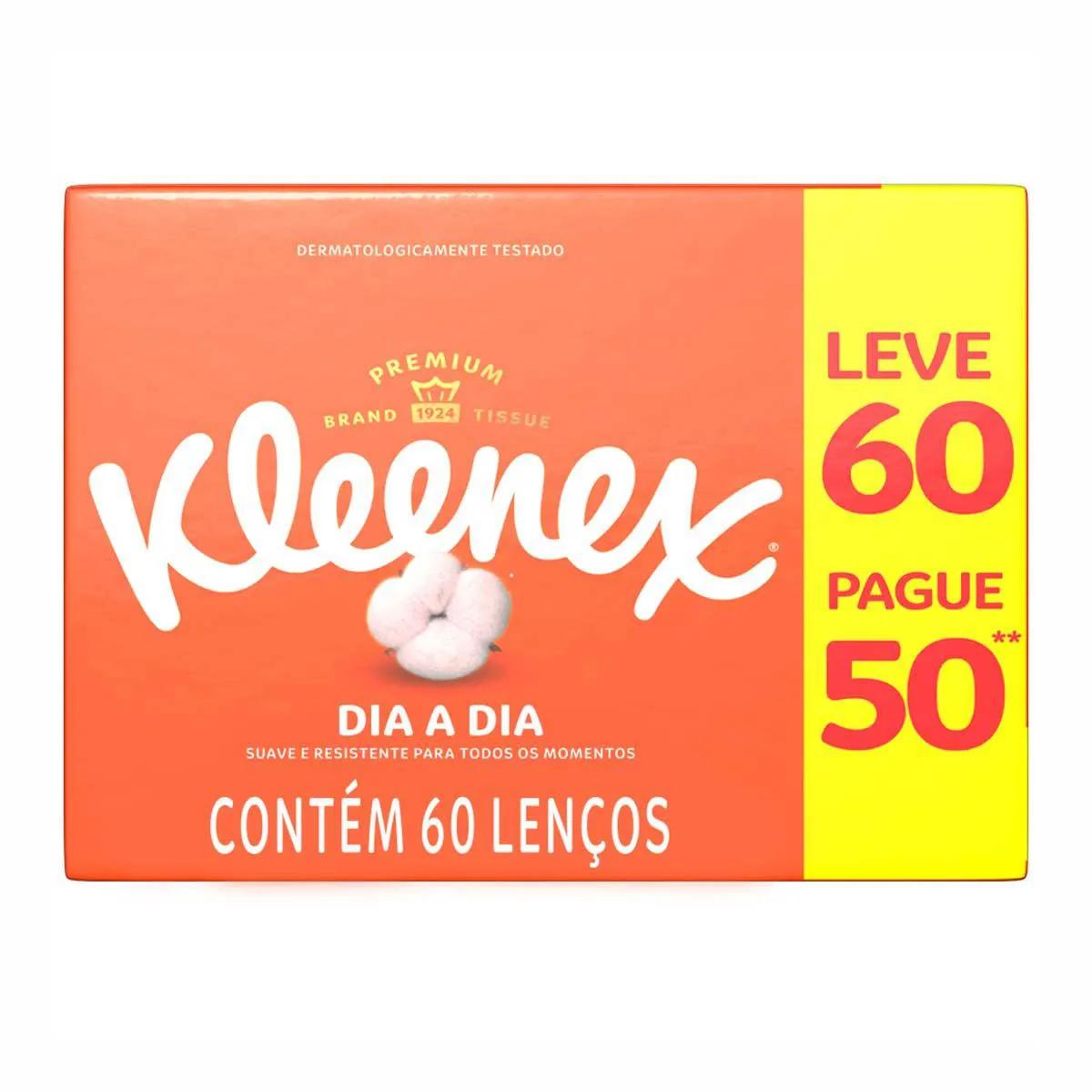 Lenço de Papel Kleenex Dia a Dia 60 unidades