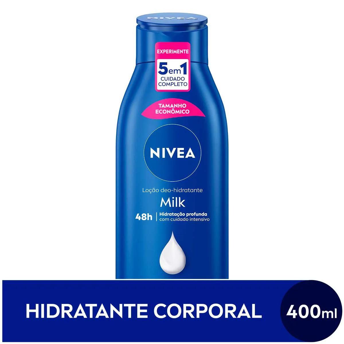 Loção Hidratante Corporal Nivea Milk Hidratação Profunda Pele Seca 400ml