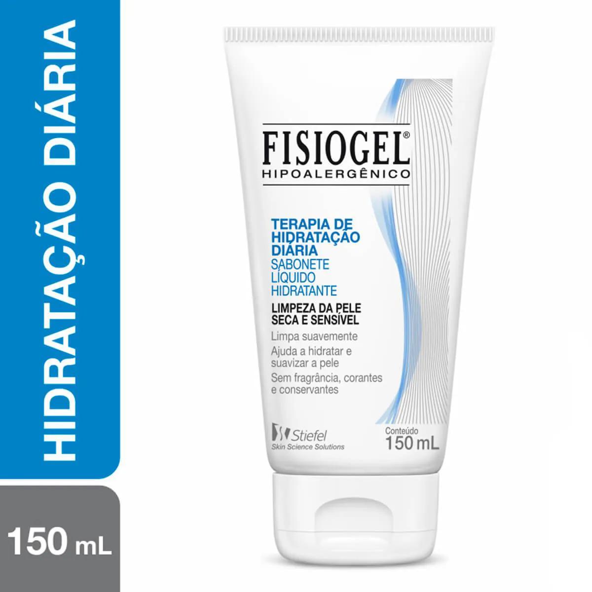 Sabonete Líquido Hidratante Facial Fisiogel Pele Seca e Sensível com 150ml