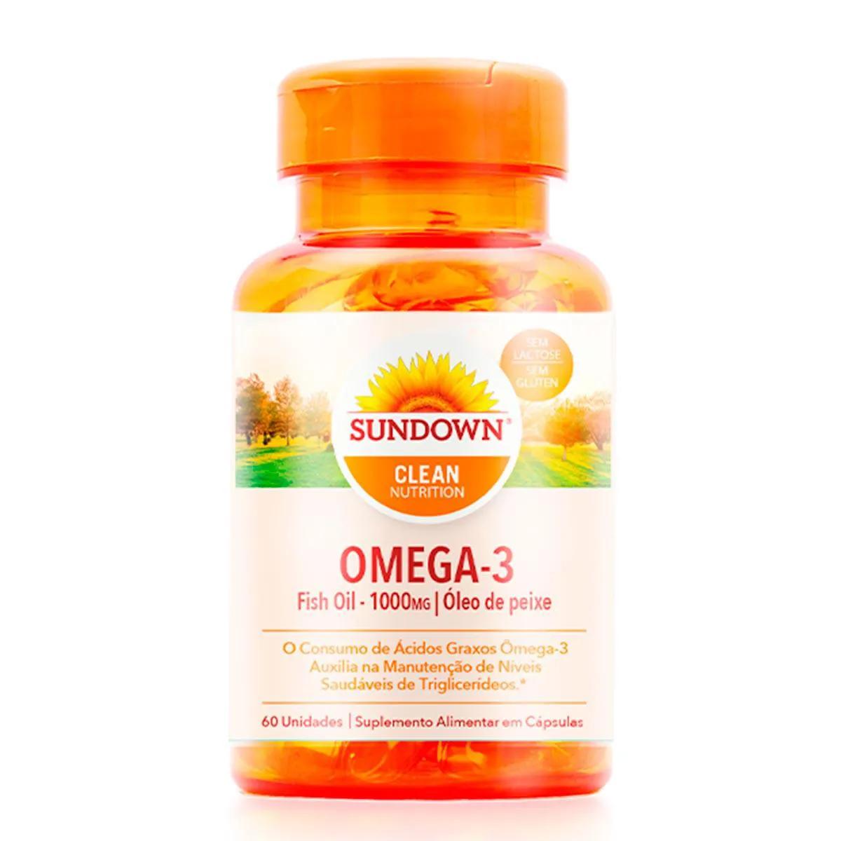 Ômega 3 Fish Oil 1000mg Sundown Naturals 60 cápsulas