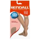 Meia Feminina Kendall Média Compressão 3/4 Cor Bege Tamanho G com 1 par