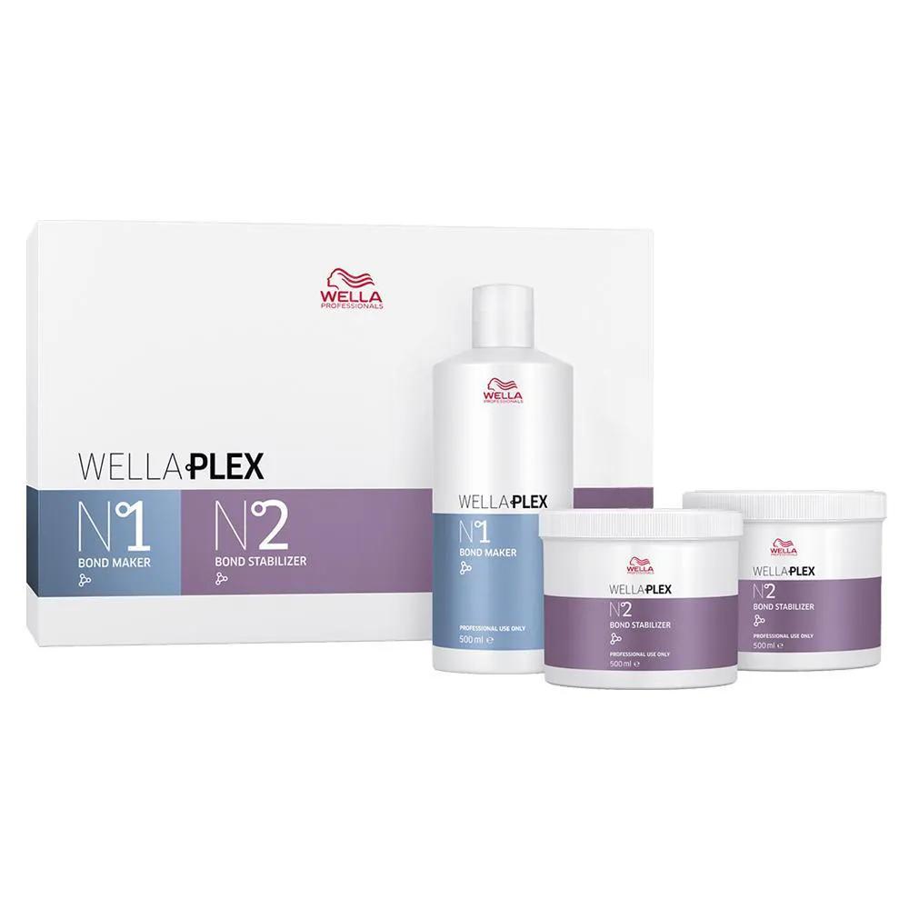 KIT WELLA PROFESSIONALS WELLAPLEX BOND BUILDER SYSTEM BIG - TRATAMENTOBOND MAKER E 2 MáSCARAS BOND STABILIZER
