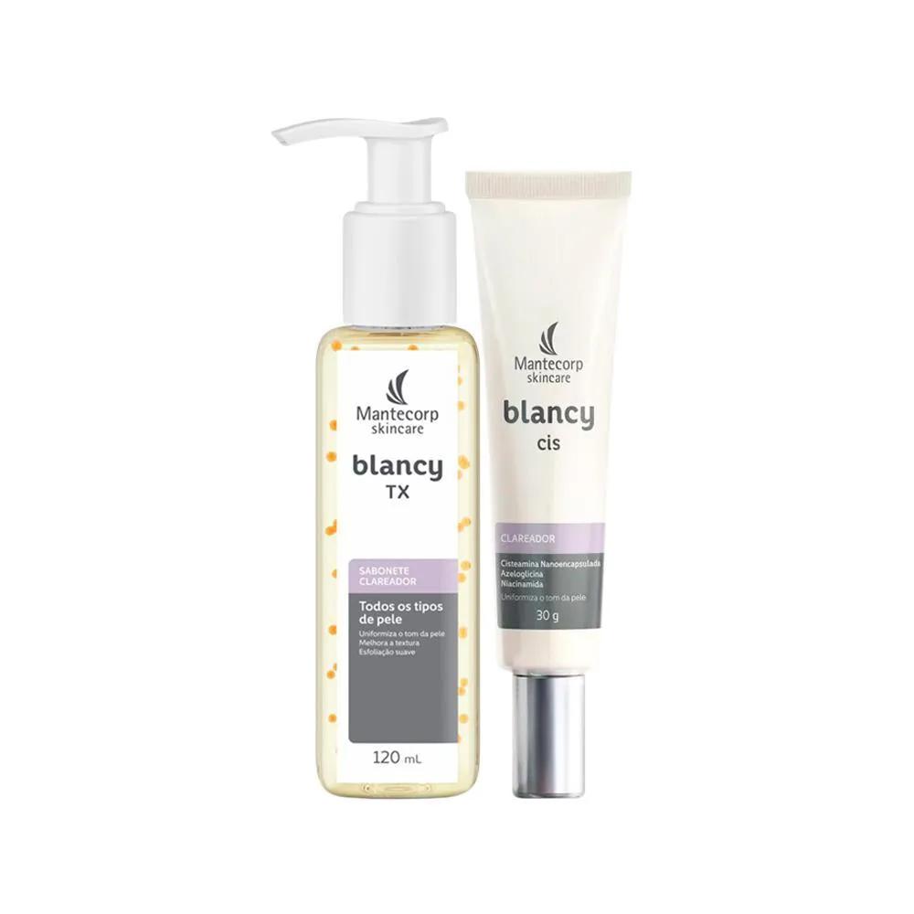 KIT FACIAL MANTECORP BLANCY - SABONETE E CREME CLAREADOR 30G