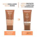 MANTECORP EPISOL COLOR PROTETOR SOLAR FACIAL FPS70 TOM 3 MéDIO 40ML