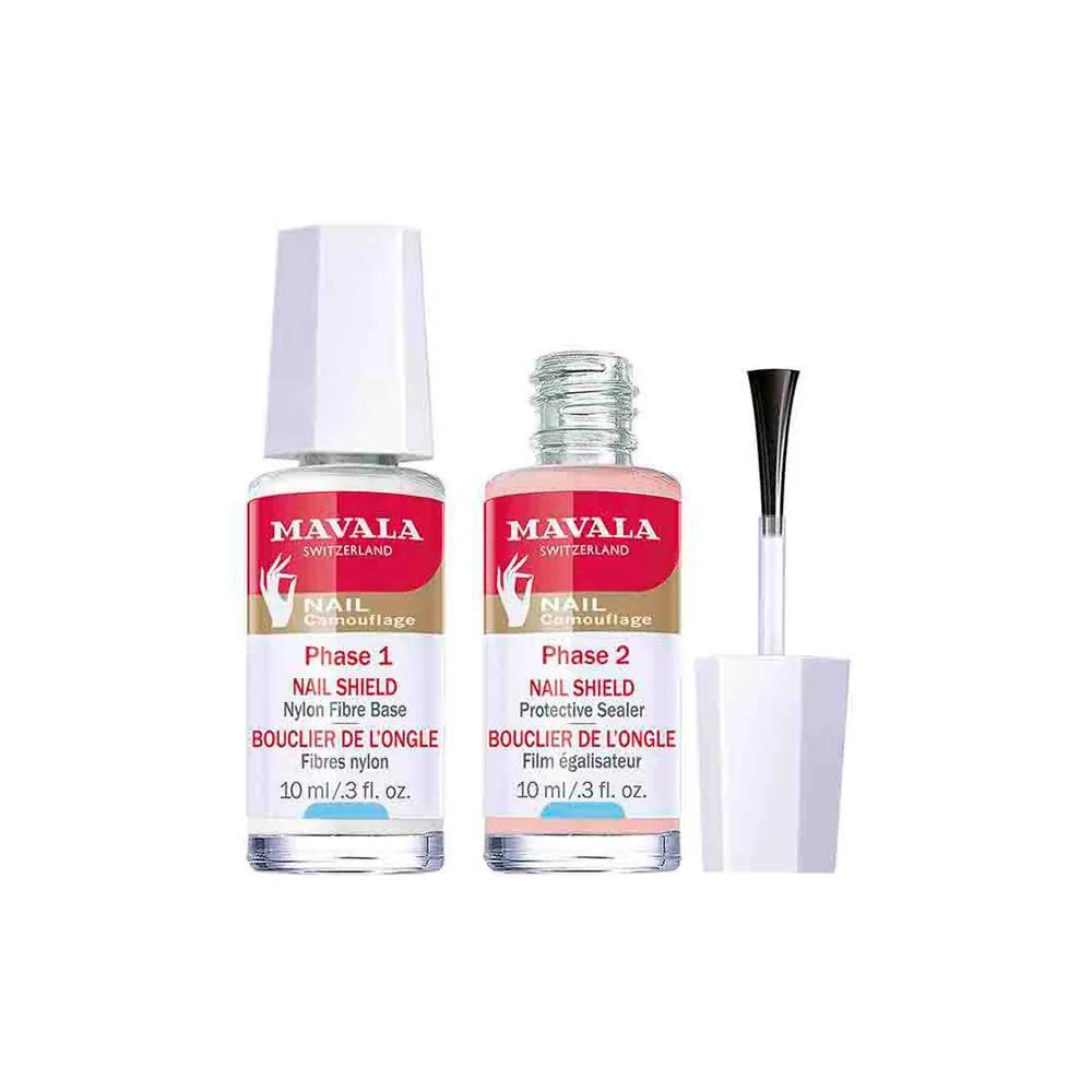 KIT MAVALA NAIL-SHIELD - REFORçO E PROTEçãO PARA UNHAS INCOLOR 2 X 10ML