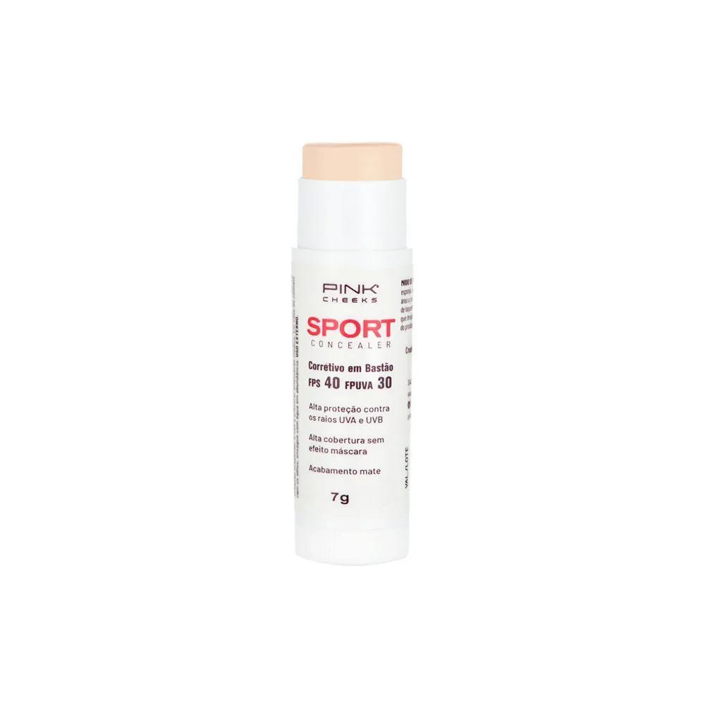 PINK CHEEKS SPORT CONCEALER FPS 40 FPUVA 30 C10 CORRETIVO EM BASTãO CREMOSO COM PROTETOR SOLAR B23 NATURAL 7G - xpto