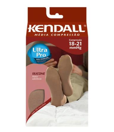 MEIA KENDALL MASCULINA 7/8 MÉDIA COMPRESSÃO TAMANHO G BEGE