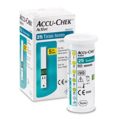 ACCU-CHEK ACTIVE CAIXA COM 25 TIRAS REAGENTES