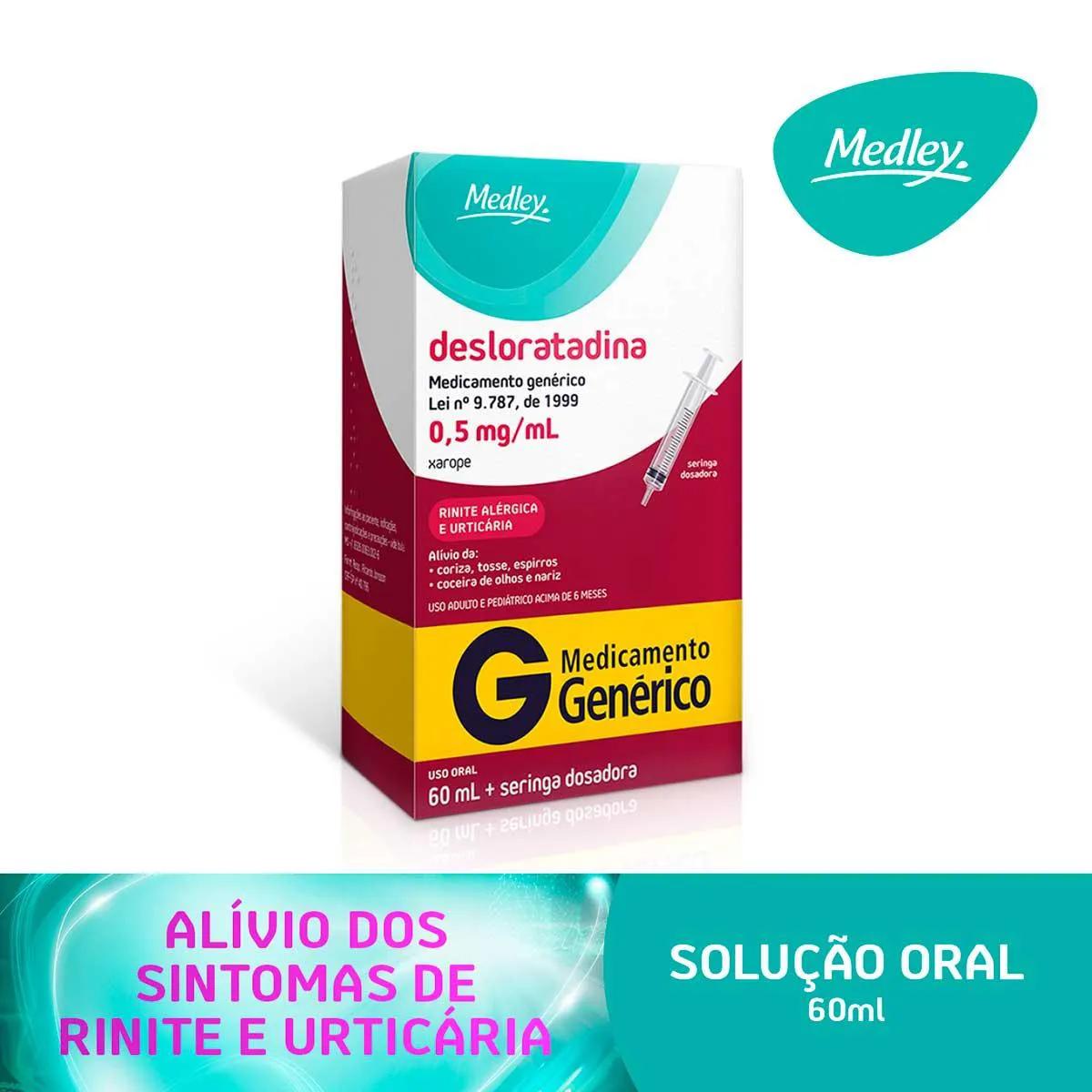 Desloratadina 0,5mg/ml Xarope 60ml Medley Genérico