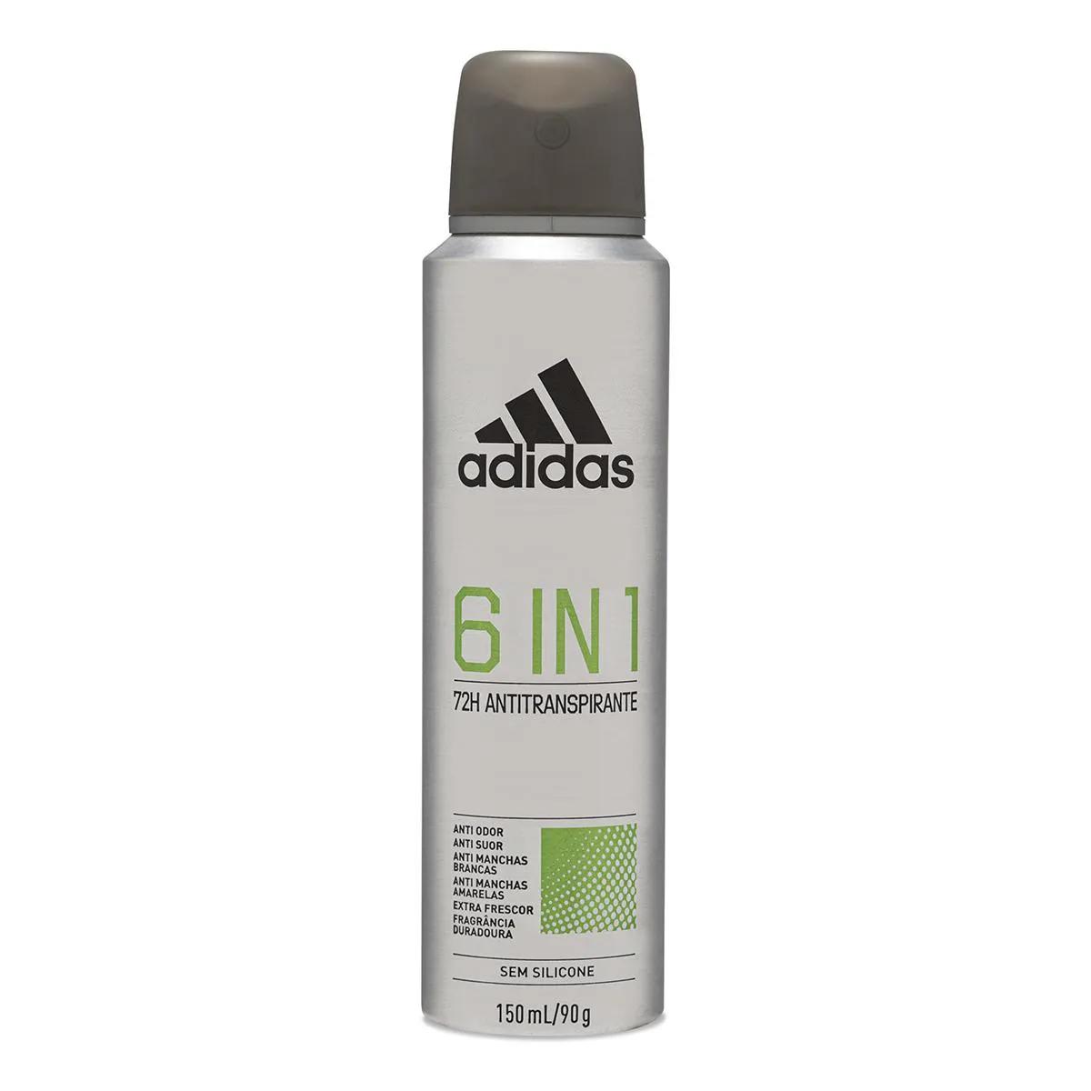 Desodorante Antitranspirante Adidas 6 in 1 72h Masculino 150ml