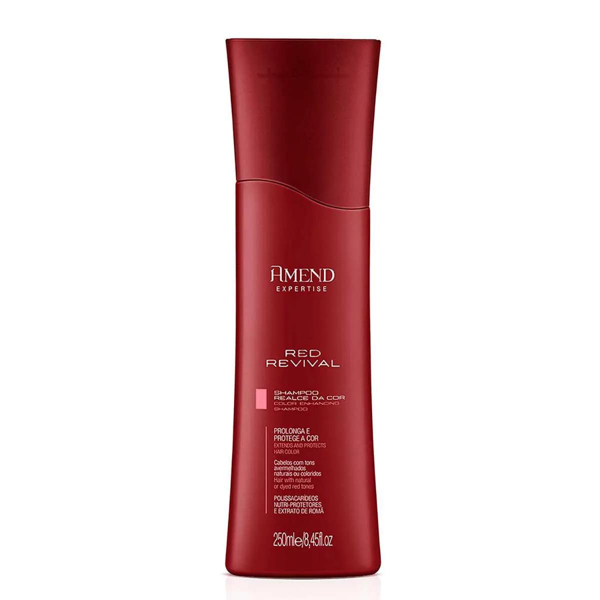 Shampoo Amend Expertise Realce da Cor Vermelha Red Revival com 250ml