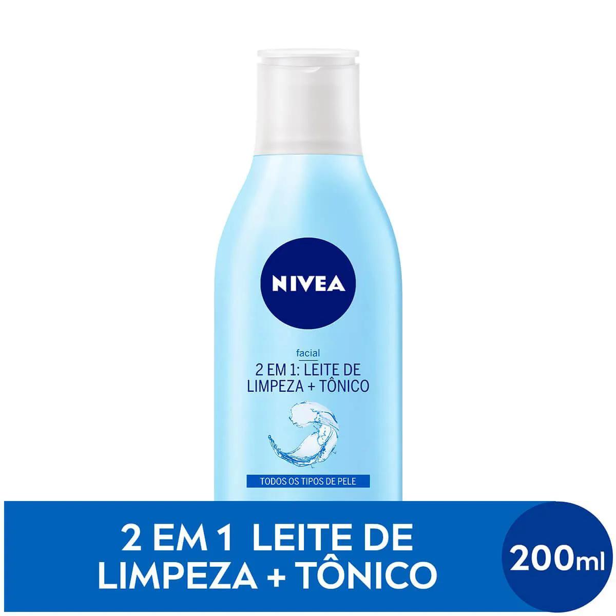 Leite de Limpeza e Tônico Facial Nivea 2 em 1 com 200ml